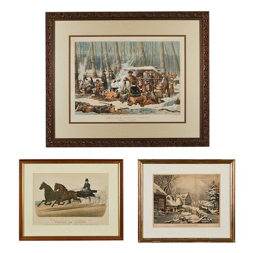 GROUP OF 3 CURRIER IVES PRINTSCurrier 37e8ce
