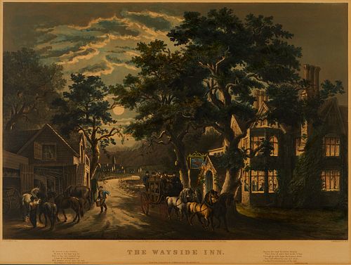 CURRIER & IVES "THE WAYSIDE INN"