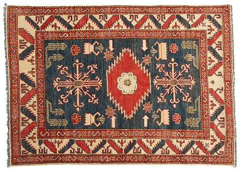 20TH C KAZAK WOOL RUG 6 X 4 20th 37e8e3