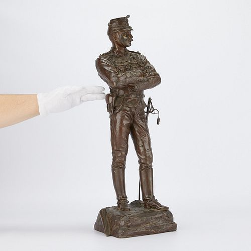 CHARLES ANFRIE BRONZE SOLDIER STATUE