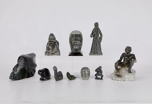 GROUP OF 10 INUIT STONE CARVINGSGroup 37e929