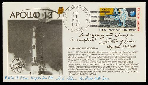 FRED HAISE SIGNED ENVELOPE W KAPTON 37e936