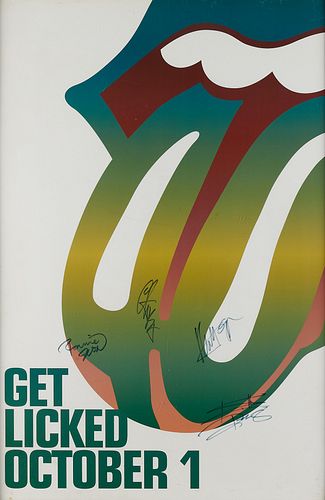 THE ROLLING STONES SIGNED GET LICKED