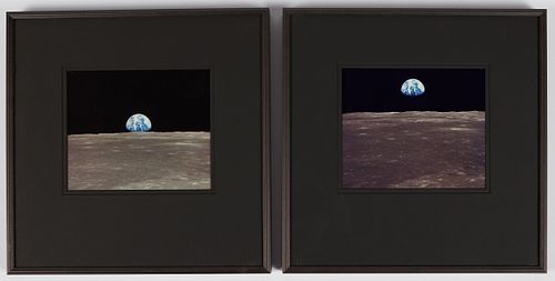 2 NASA APOLLO 11 EARTHRISE FRAMED 37e952