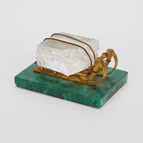 RUSSIAN GILT BRONZE SLEIGH W ICE 37e95e