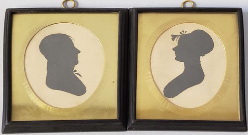 PAIR OF 18TH CENTURY SILHOUETTES 37e9d9