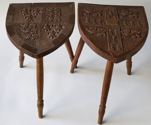 PAIR OF ANTIQUE ENGLISH CARVED 37e9f7