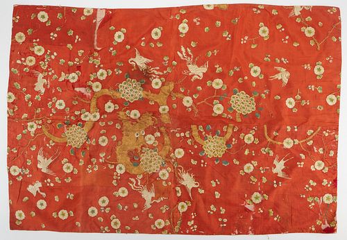 EARLY CHINESE EMBROIDERED SILK 37ea0e