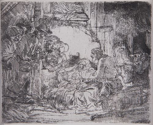 REMBRANDT "ADORATION OF THE SHEPHERDS"