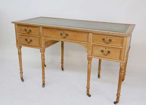 ENGLISH SHERATON PINE WRITING DESK  37ea47