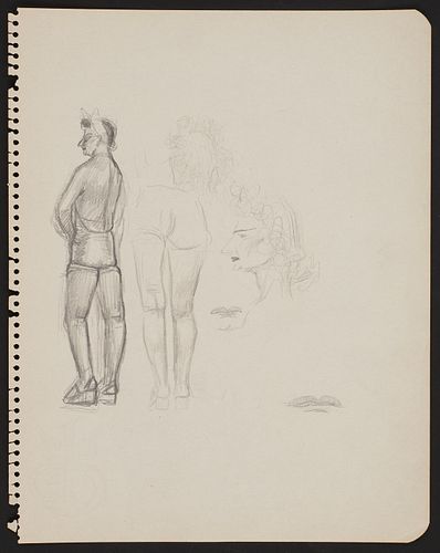 PAUL CADMUS FEMALE NUDE GRAPHITE