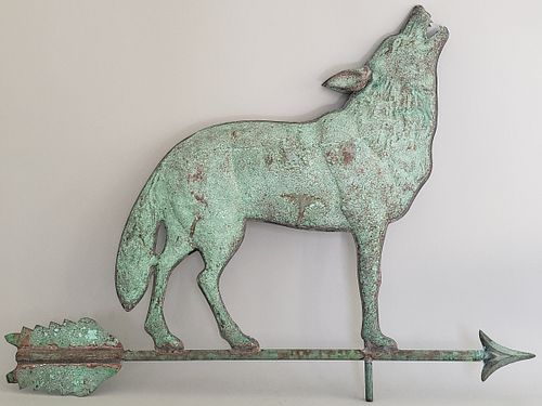 CONTEMPORARY COPPER COYOTE WOLF 37ea72