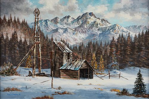 TOM J. DOOLEY SNOWY LANDSCAPE PAINTINGTom