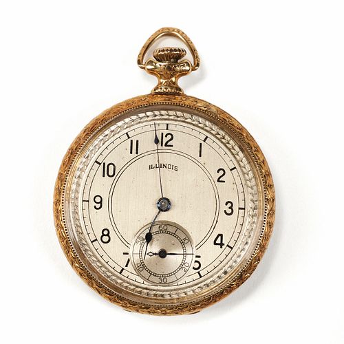 14K GOLD ILLINOIS POCKET WATCH - 19