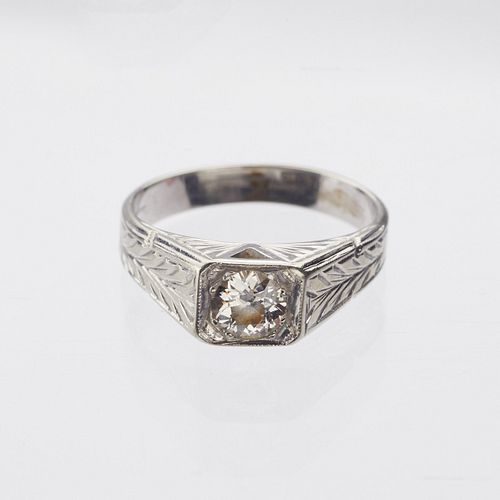 EURO CUT DIAMOND 18K WHITE GOLD