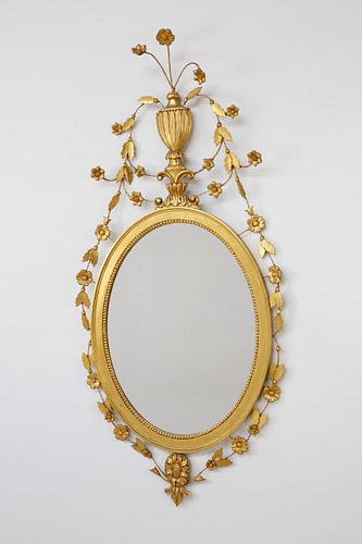 SHERATON STYLE CARVED AND GILT