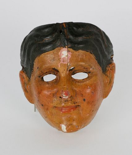 GUATEMALA CARVED AND PAINTED MASK REPRESENTING