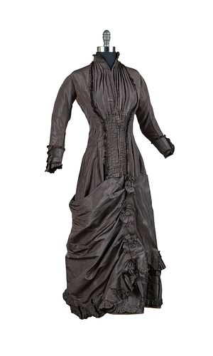 1880S DARK PURPLE DRESS W BUSTLEDark 37eb9b