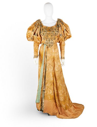 1890S BEADED EVENING DRESSBeaded