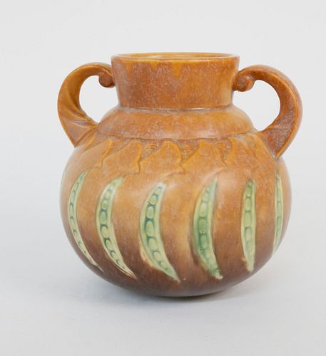 ROSEVILLE GLAZED POTTERY JUG, CIRCA