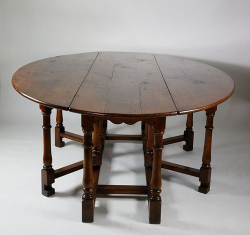 ENGLISH OAK OVAL GATELEG DINING