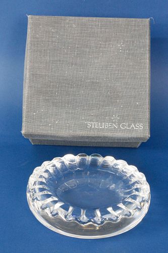 SIGNED STEUBEN CLEAR CRYSTAL CIGAR 37ec82