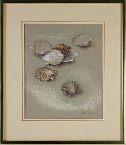 RUTH SUMNER PASTEL ON PAPER "SCALLOP
