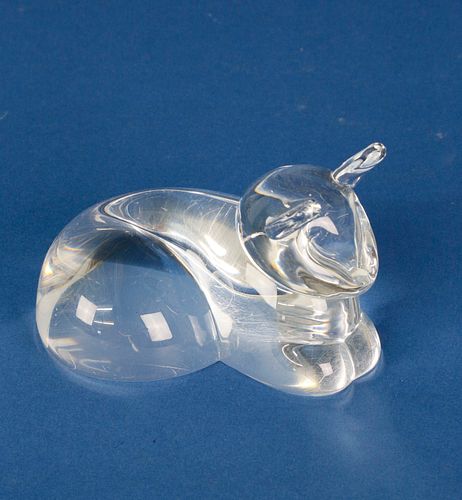 SIGNED STEUBEN CLEAR CRYSTAL FIGURAL