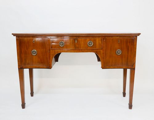 ENGLISH MAHOGANY SERPENTINE SIDEBOARD  37ed18