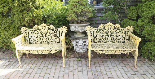 PAIR OF VINTAGE AMERICAN CAST IRON 37ed7e