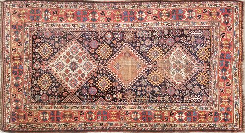 ANTIQUE TRIBAL KAZAK CARPETAntique