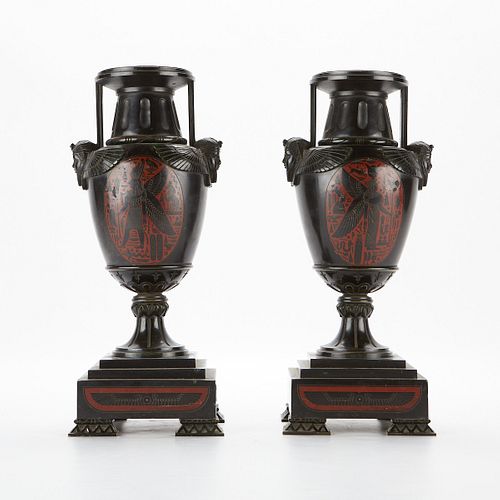 PAIR 19TH C. FRENCH EGYPTIAN REVIVAL