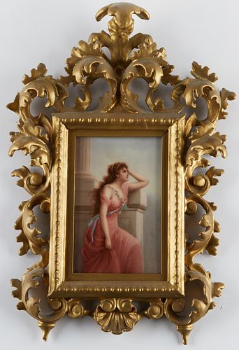 GERMAN PORCELAIN PLAQUE WAGNER 37edba