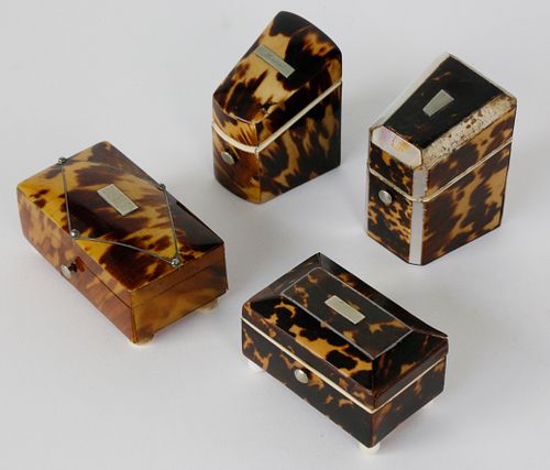 GROUP OF 4 19TH C TORTOISESHELL 37edb3