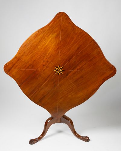 19TH C NANTUCKET MADE INLAID MAHOGANY 37ede2