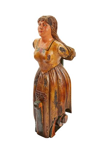 NAUTICAL MAIDEN FIGUREHEAD DATED 37edec