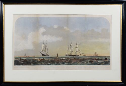 TWO BENJAMIN RUSSELL COLORED LITHOGRAPHS