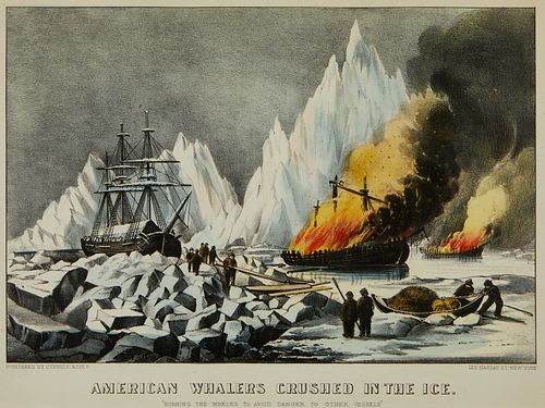 CURRIER & IVES "AMERICAN WHALERS"