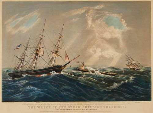 CURRIER & IVES "WRECK OF SAN FRANCISCO"