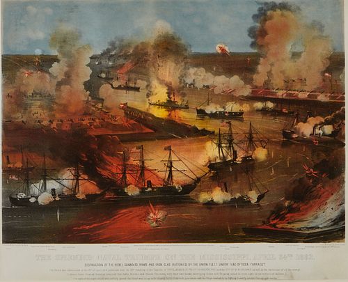 CURRIER & IVES SPLENDID NAVAL TRIUMPH