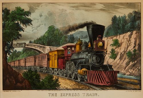 CURRIER & IVES "THE EXPRESS TRAIN"