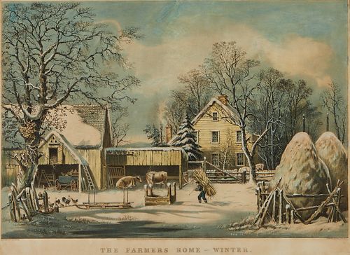 CURRIER & IVES THE FARMERS HOME - WINTER