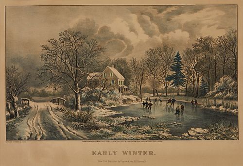 CURRIER IVES EARLY WINTER PRINTCurrier 37eec1