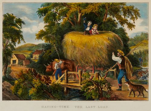 CURRIER IVES HAYING TIME THE 37eecd