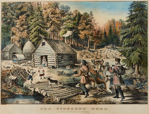 CURRIER IVES THE PIONEER S HOME  37eed9