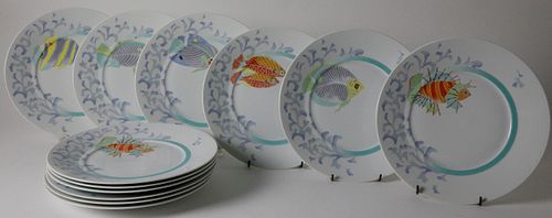 SET OF TWELVE BERNARDAUD LIMOGES CRAIBES