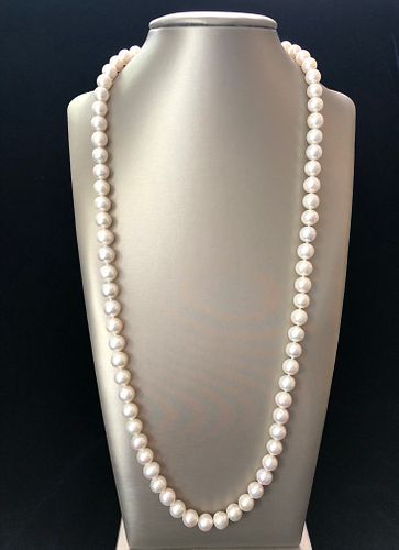 WHITE FRESH WATER PEARL NECKLACE 37eef9