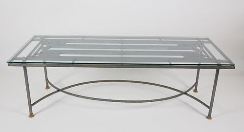 CONTEMPORARY IRON AND GLASS TOP 37ef47