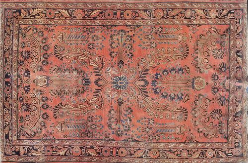 ANTIQUE SAROUK SCATTER RUGAntique 37ef51