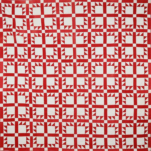 RED AND WHITE "TRIANGLES IN A SQUARE"